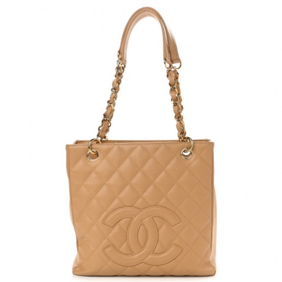 CHANEL Caviar Quilted Petit Shopping Tote PST Beige - Picture 1 of 15